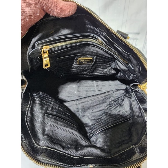 Authentic Prada Nylon and Saffiano Patent Leather Promenade Bag Black - Picture 13 of 13